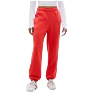 Athleta Forever Fleece Jogger Large Cardinal Loungewear Athleisure Outdoors